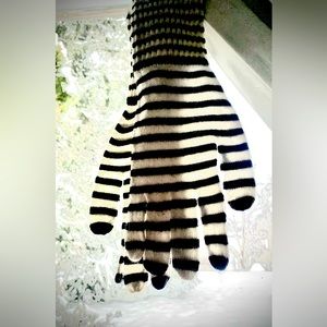 J. Crew Women’s Striped Knitted Fit Gloves